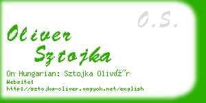 oliver sztojka business card